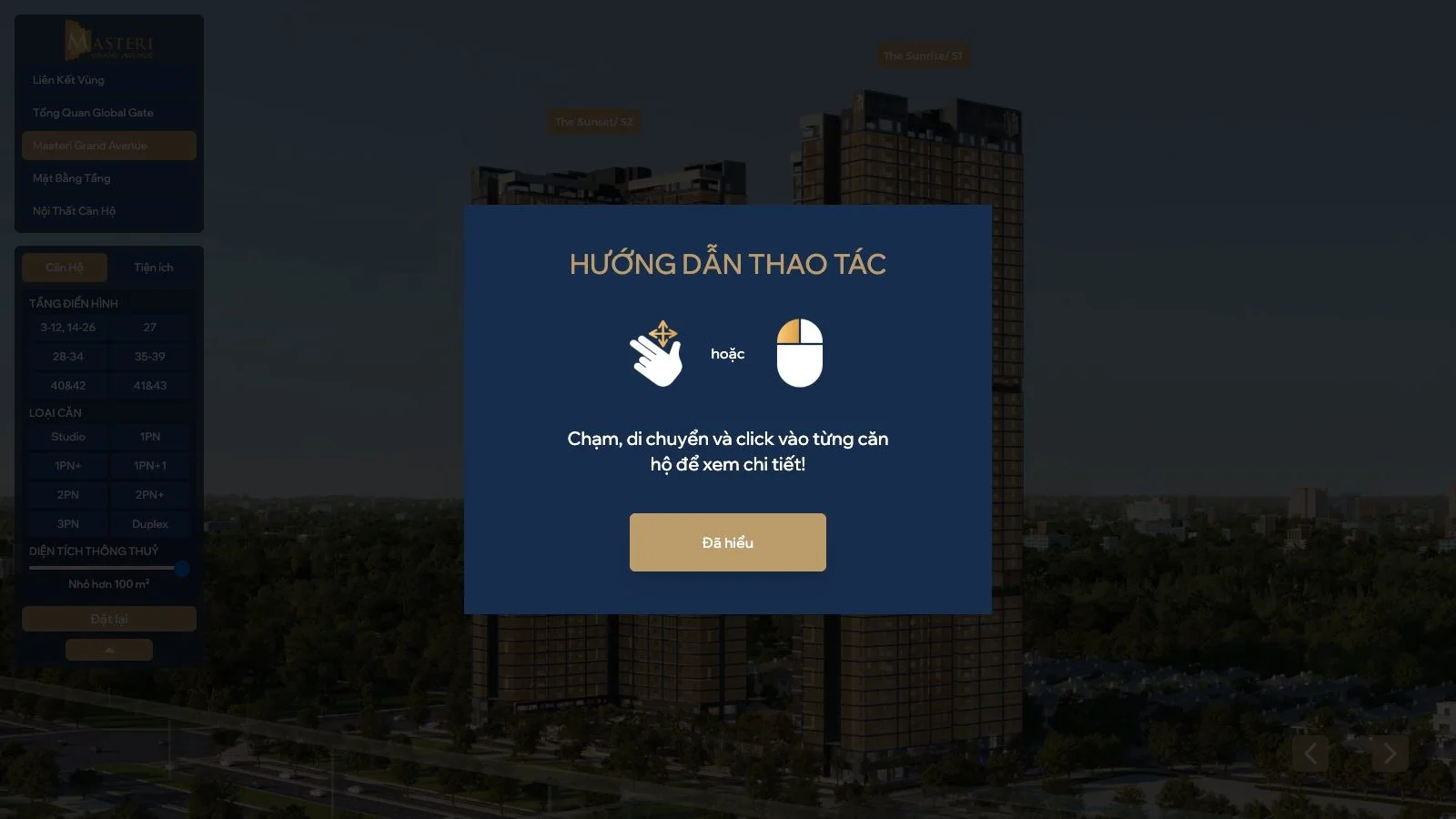 Cảnh tiện ích trong tour 360 Masteri Grand Avenue