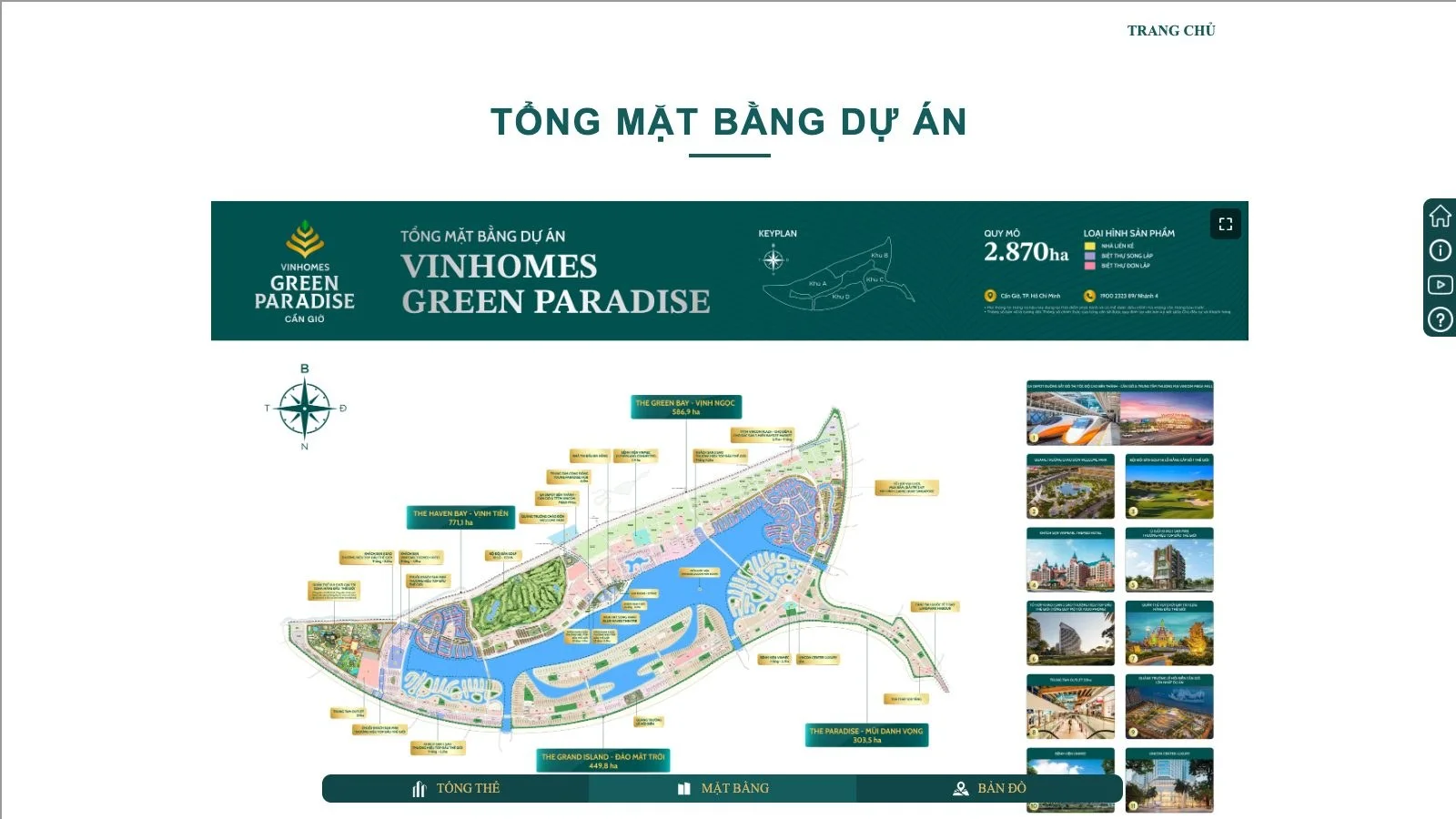 Lớp Mặt bằng trong sa bàn ảo Vinhomes Green Paradise