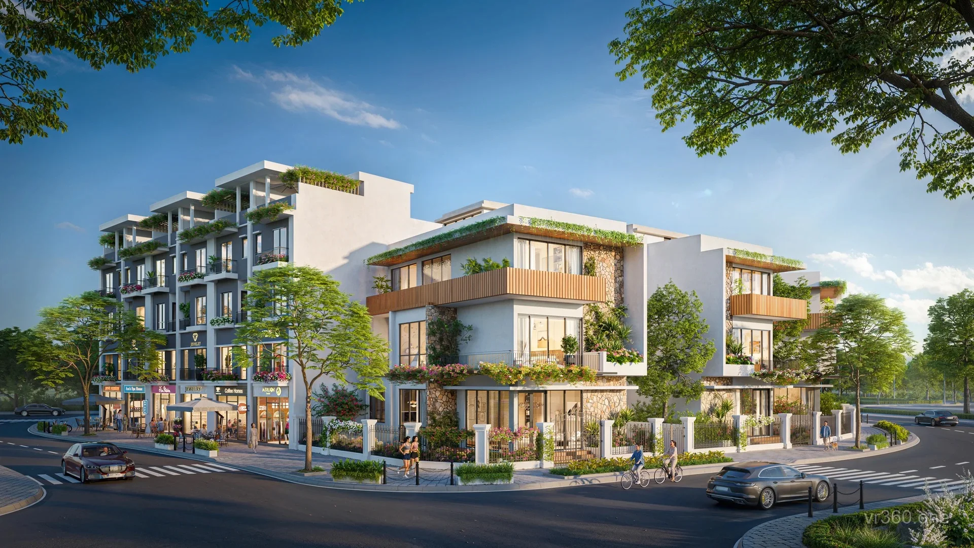 Phối cảnh 3D khối biệt thự khu đô thị Entra City Bắc Giang
