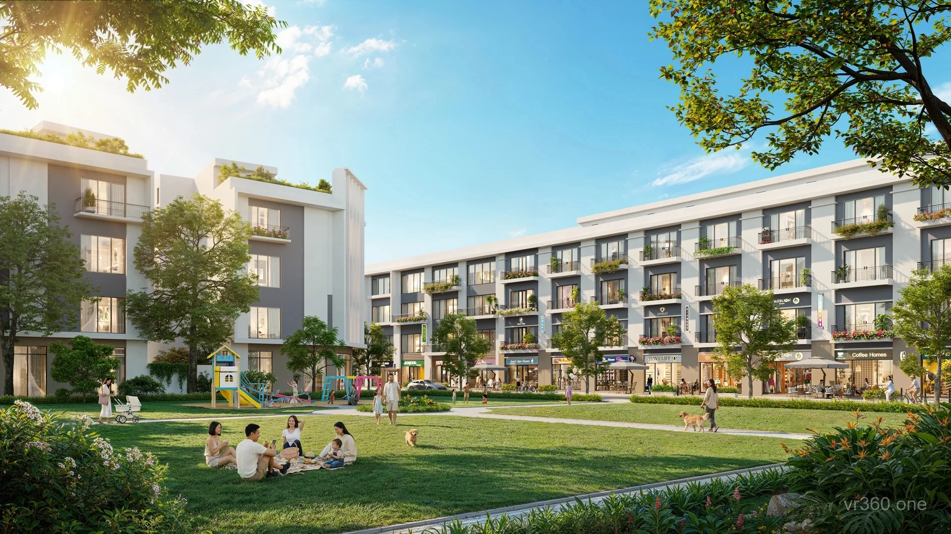 Phối cảnh 3D công viên tiện ích khu đô thị Entra City Bắc Giang