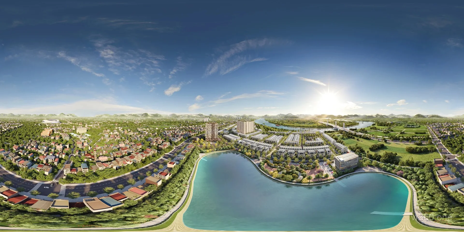 Ảnh 360 render 3D điểm nhìn thứ hai tại Sơn Phúc Green City Tuyên Quang