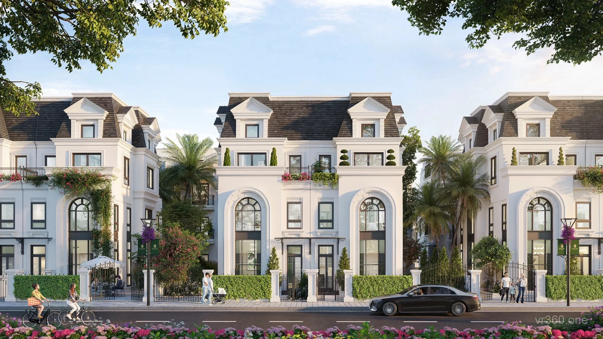 Phối cảnh mặt đứng kiến trúc biệt thự Sơn Phúc Green City Tuyên Quang