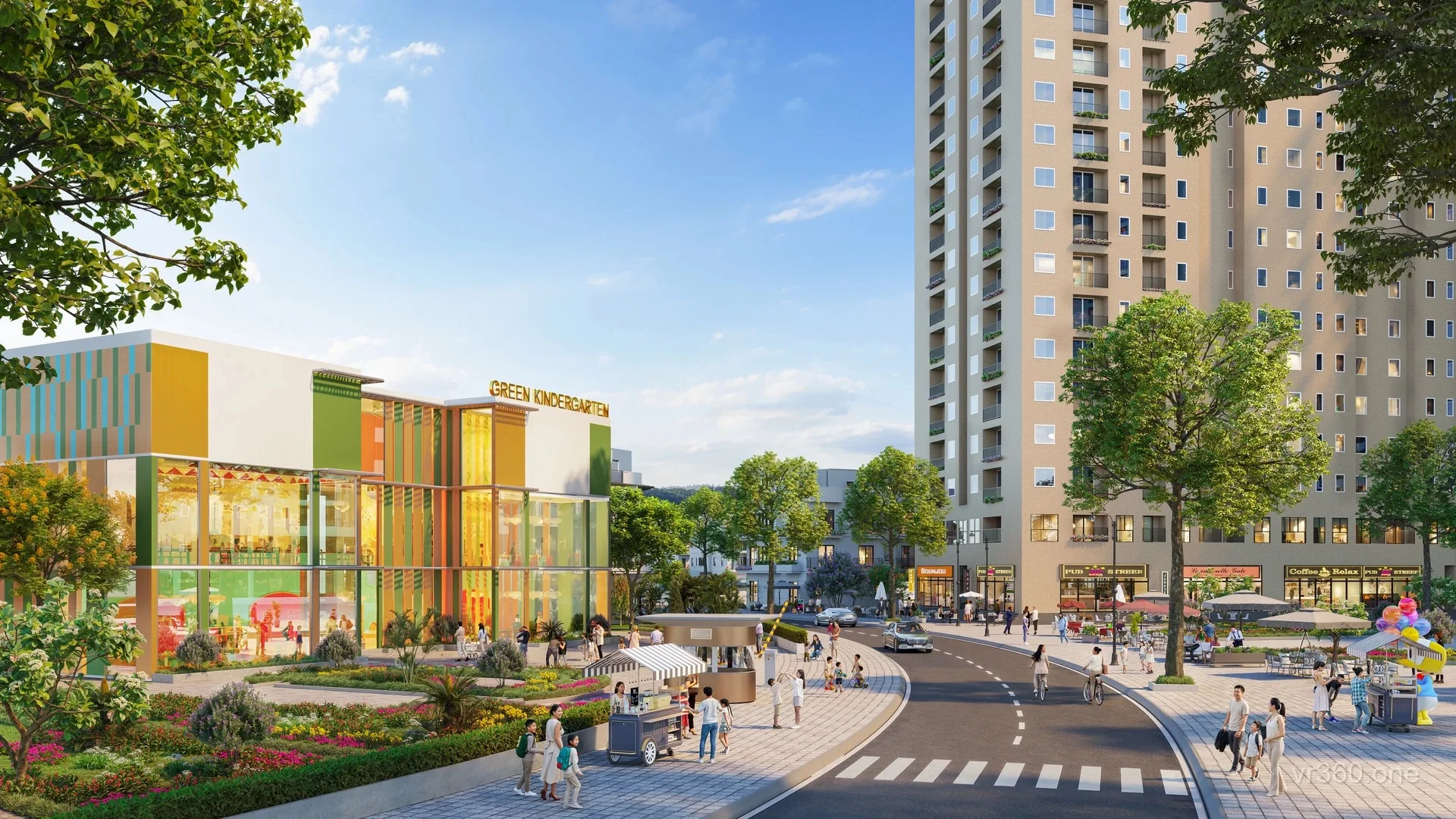 Phối cảnh 3D trường học trong khu đô thị Sơn Phúc Green City Tuyên Quang