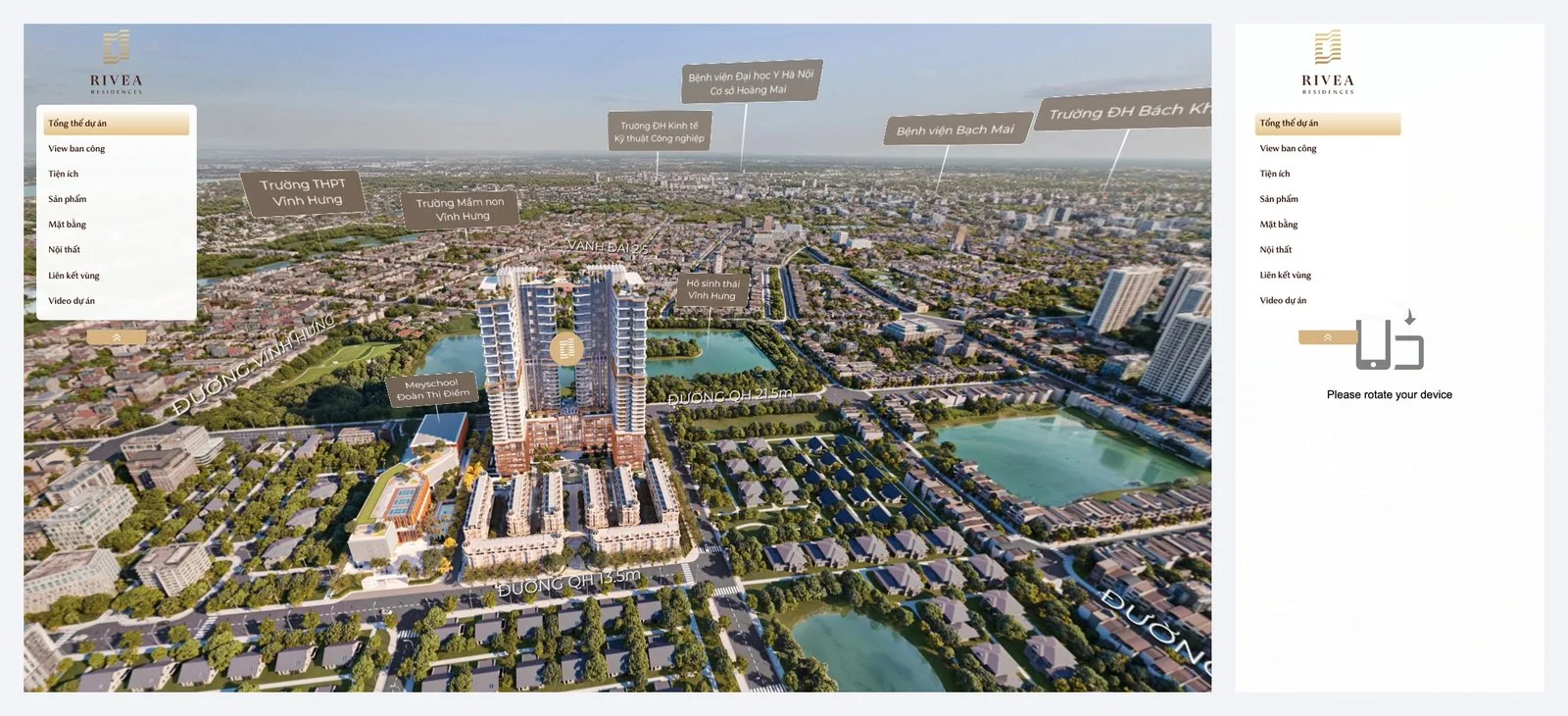 So sánh tour 360 Rivea Residences trên máy tính và điện thoại
