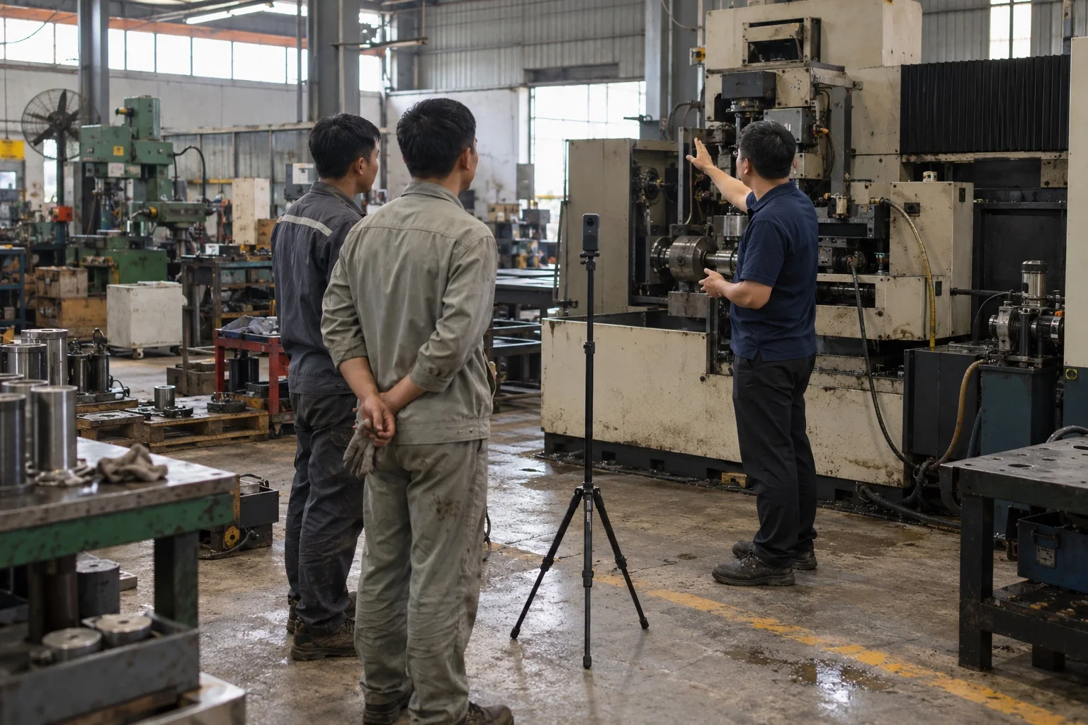 Camera 360 ghi lại buổi hướng dẫn thiết bị tại xưởng cho đại lý