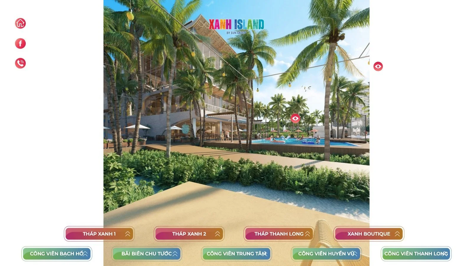 Cảnh 360 Beach Clubhouse trong tour Xanh Island Cát Bà