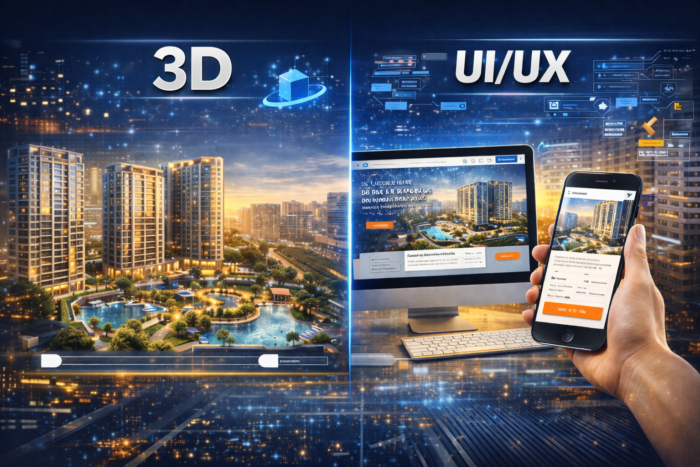 Landing Page cao cấp cho dự án: Khi 3D và UI/UX quyết định hiệu quả bán ...