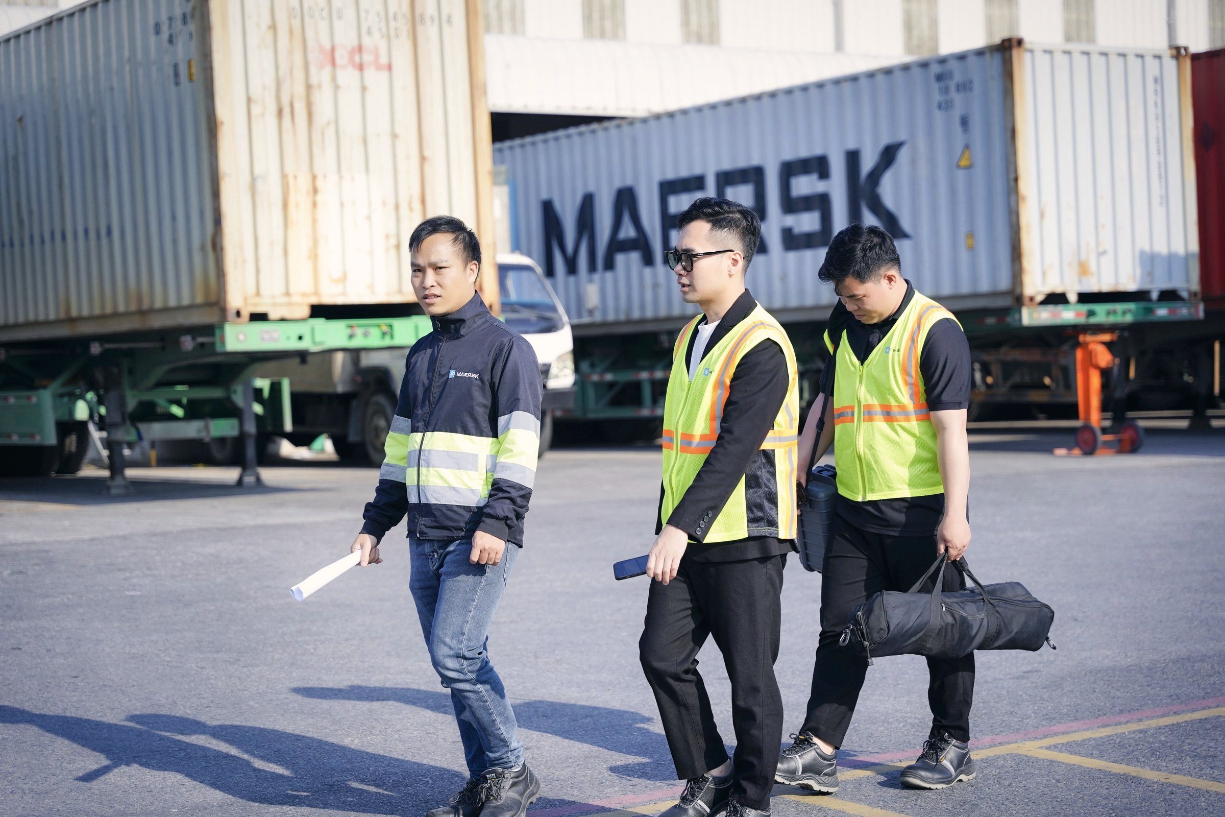 Khu văn phòng Maersk trong buổi ghi hình