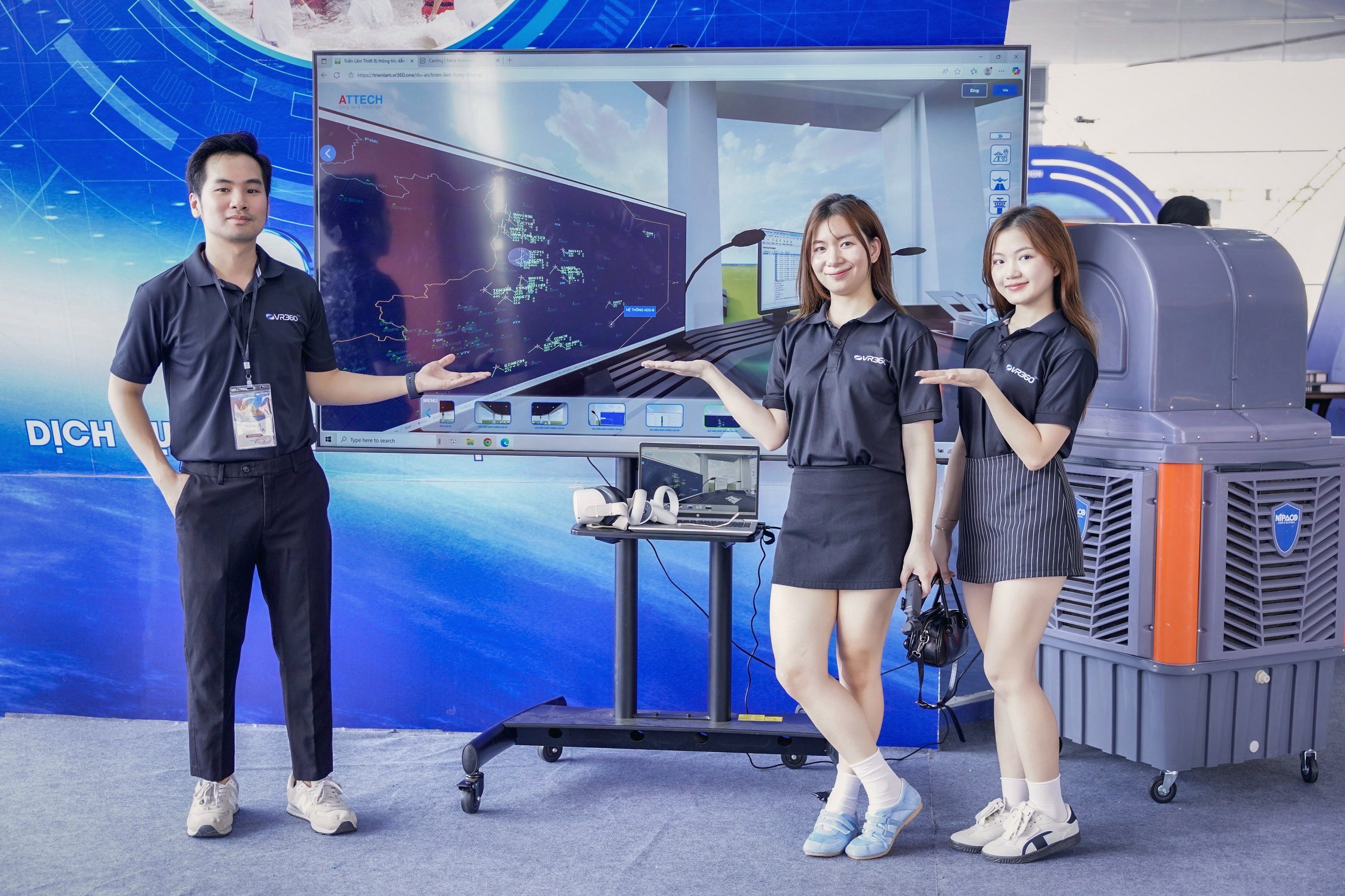 Khu trưng bày tại Triển lãm Hàng không VEC