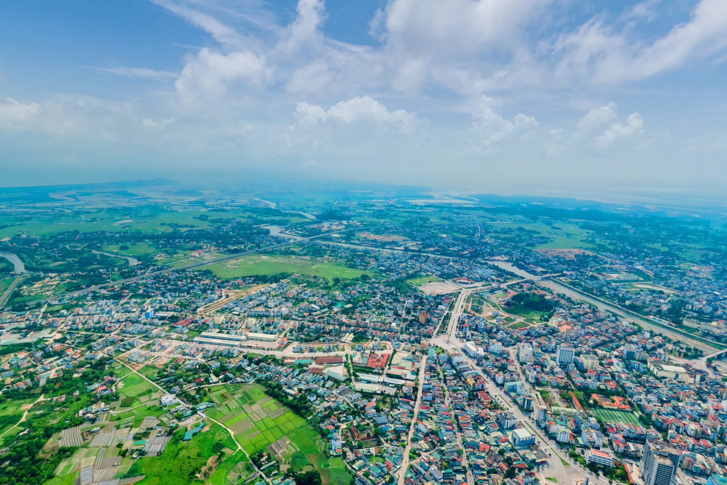 Toàn cảnh khu đô thị Peace City nhìn từ flycam trong tour VR360