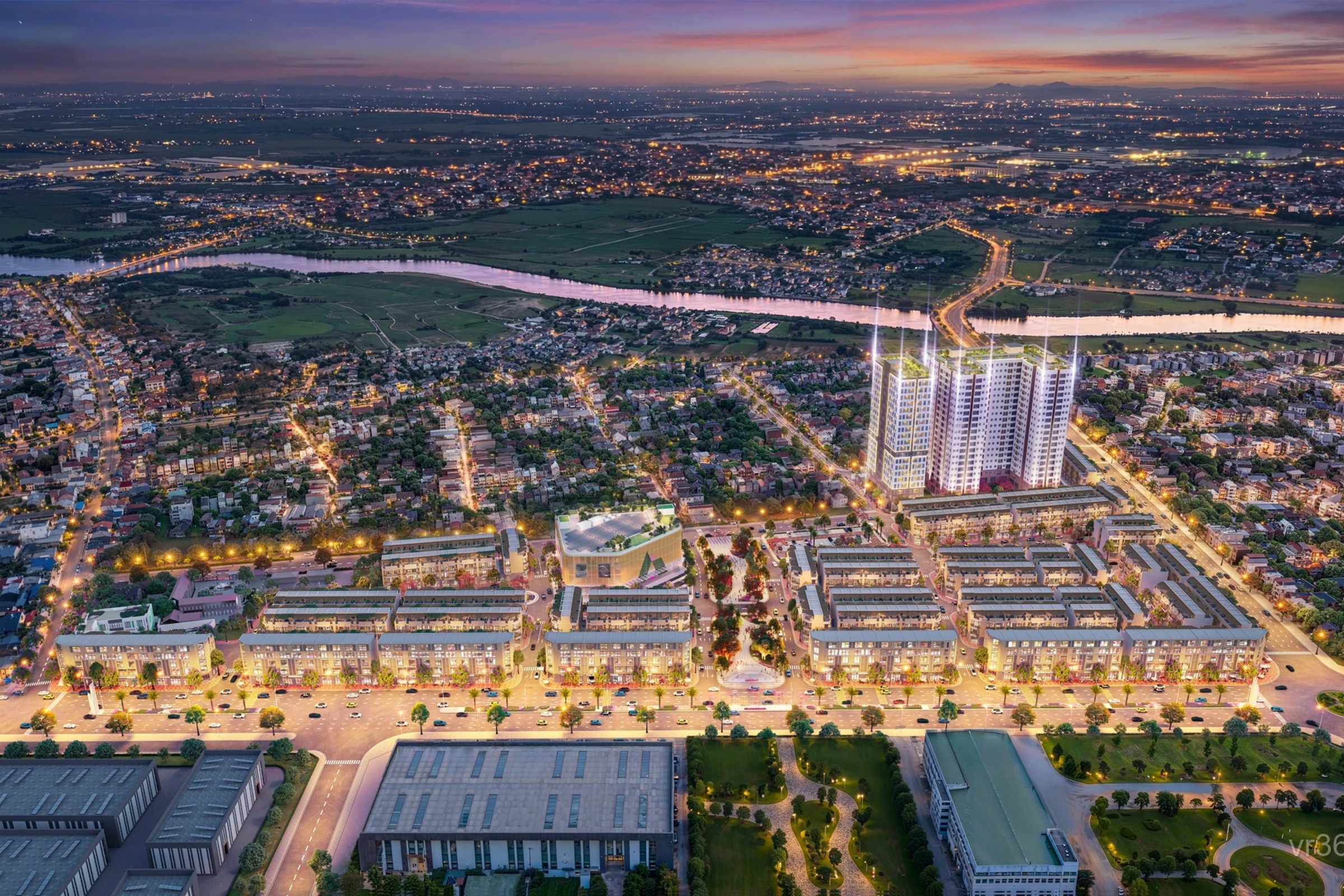Phối cảnh 3D toàn khu Lumera City giai đoạn thiết kế